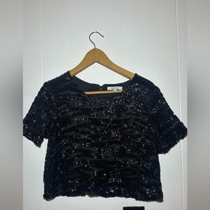 LUCI PARIS WOMAN BLACK SHIRT SMALL